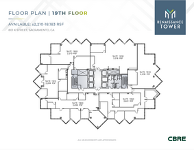 801 K St, Sacramento, CA en alquiler Plano de la planta- Imagen 1 de 2