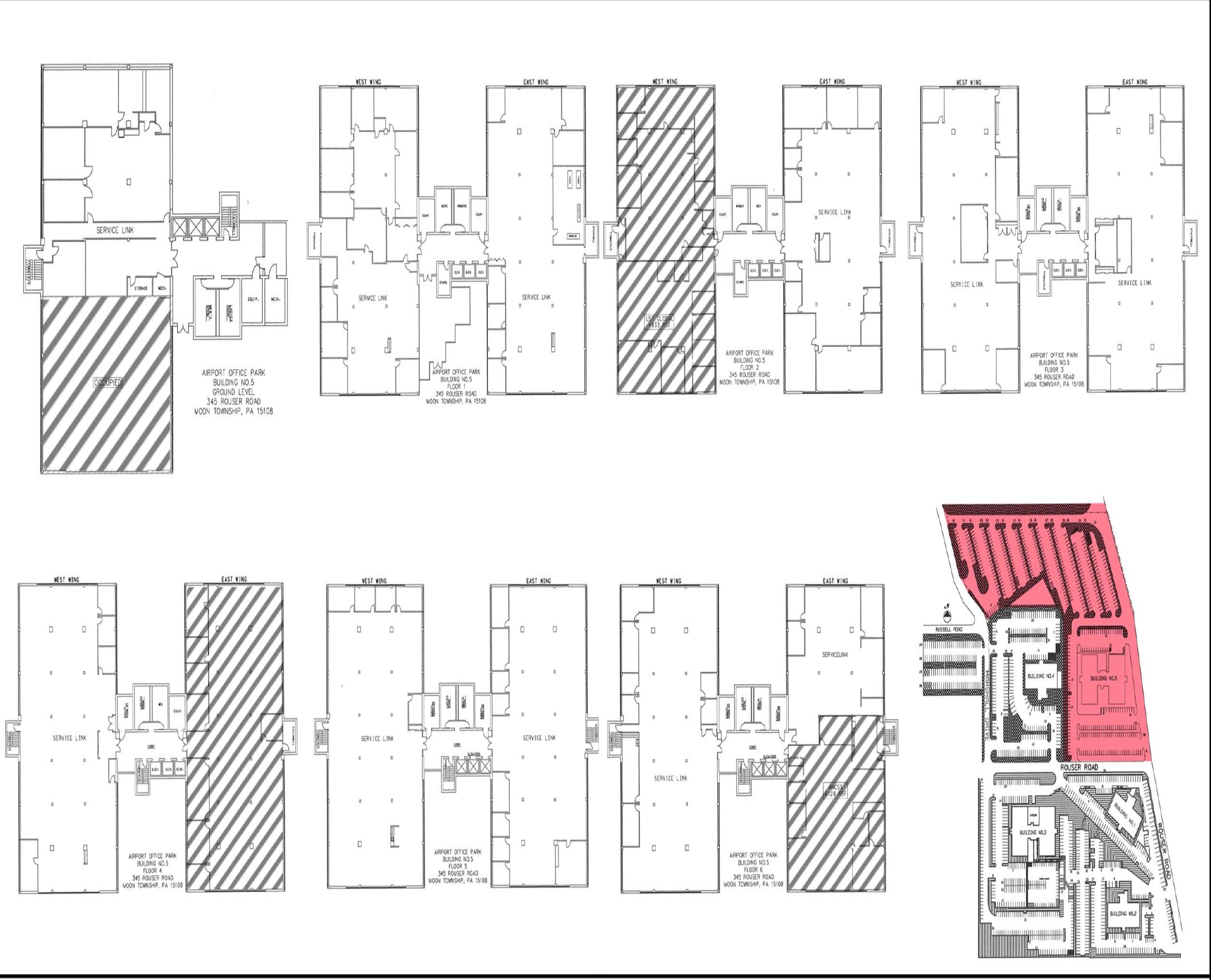 410 Rouser Rd, Coraopolis, PA en alquiler Plano de la planta- Imagen 1 de 1