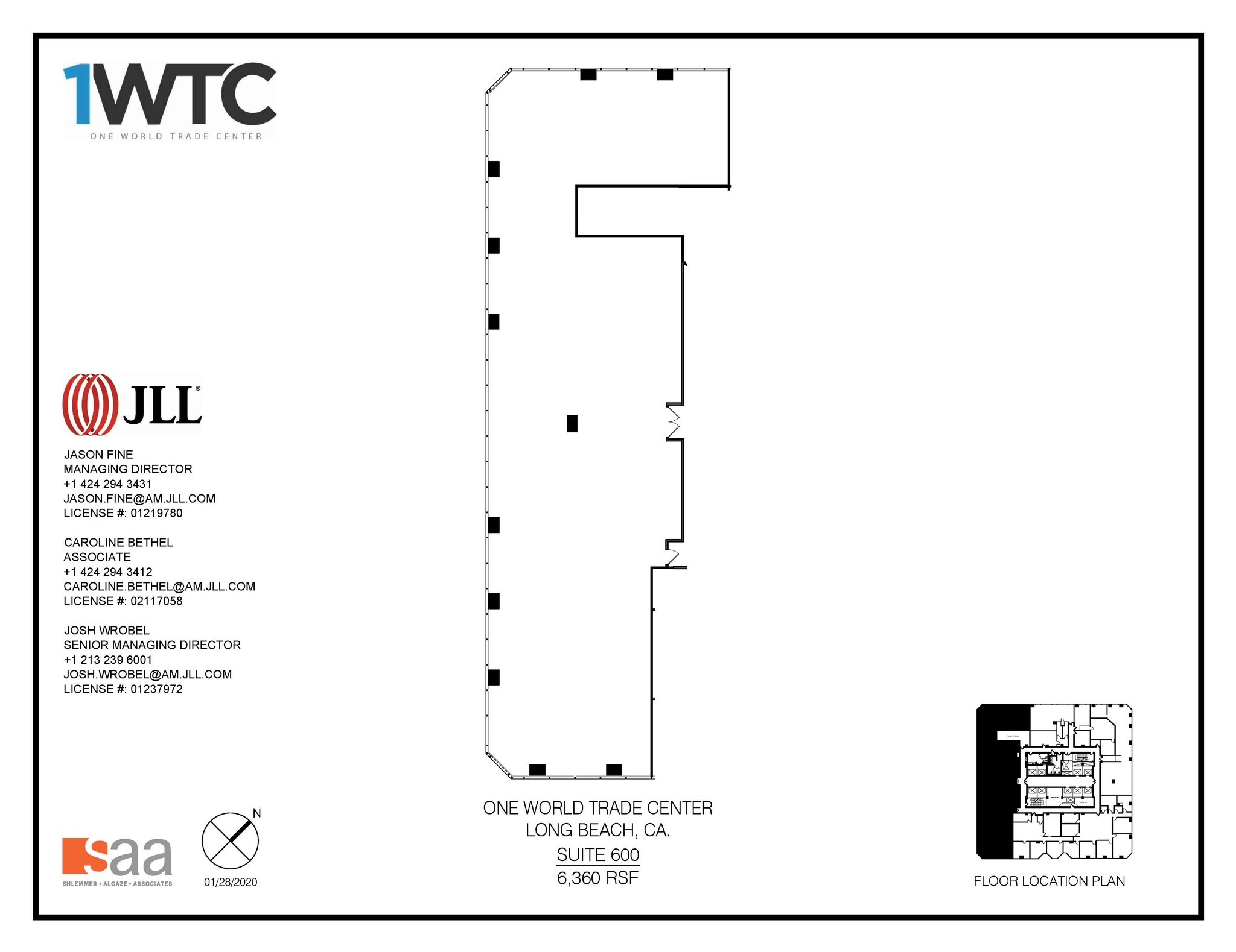 1 World Trade Ctr, Long Beach, CA en alquiler Plano de la planta- Imagen 1 de 1