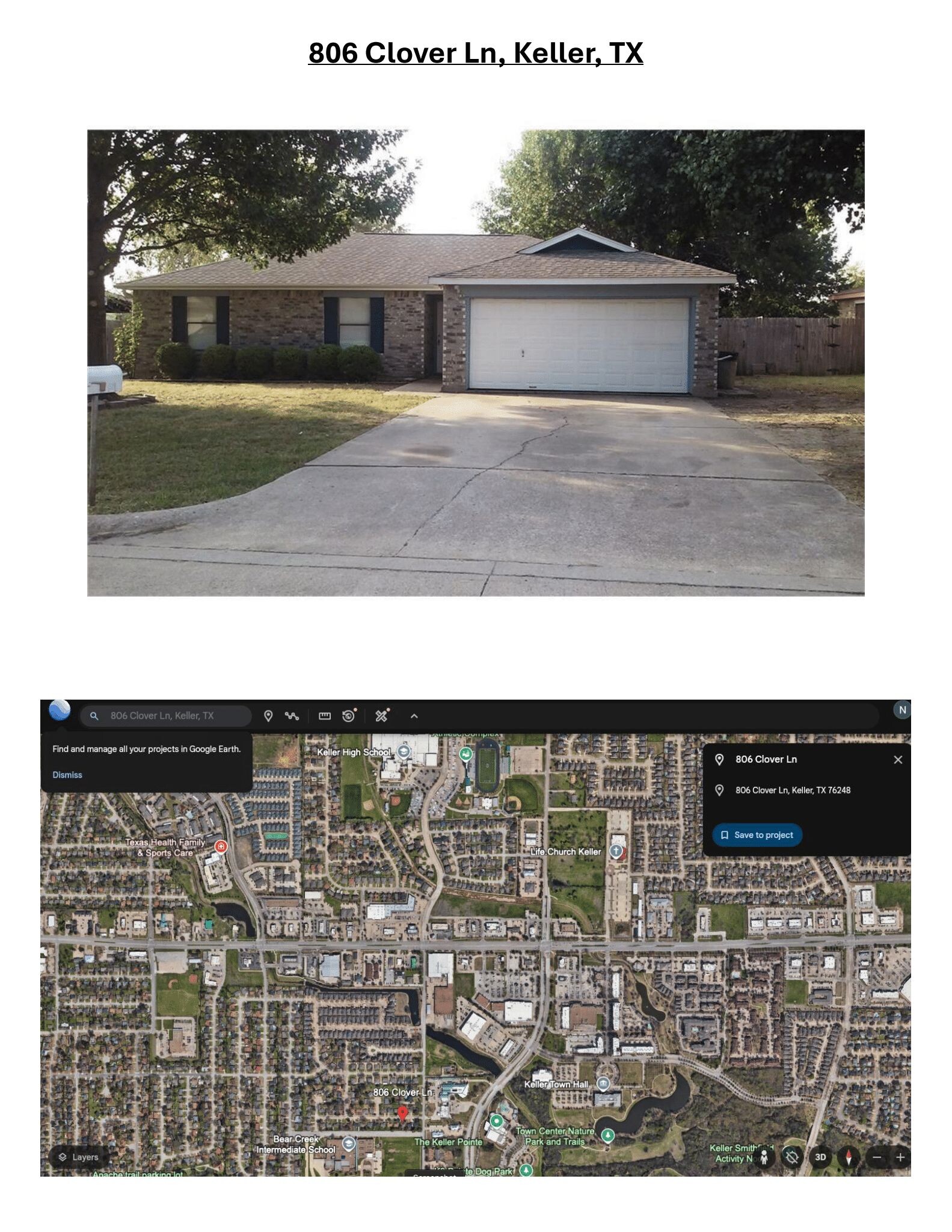 806 Clover Ln, Keller, TX en venta Foto principal- Imagen 1 de 2