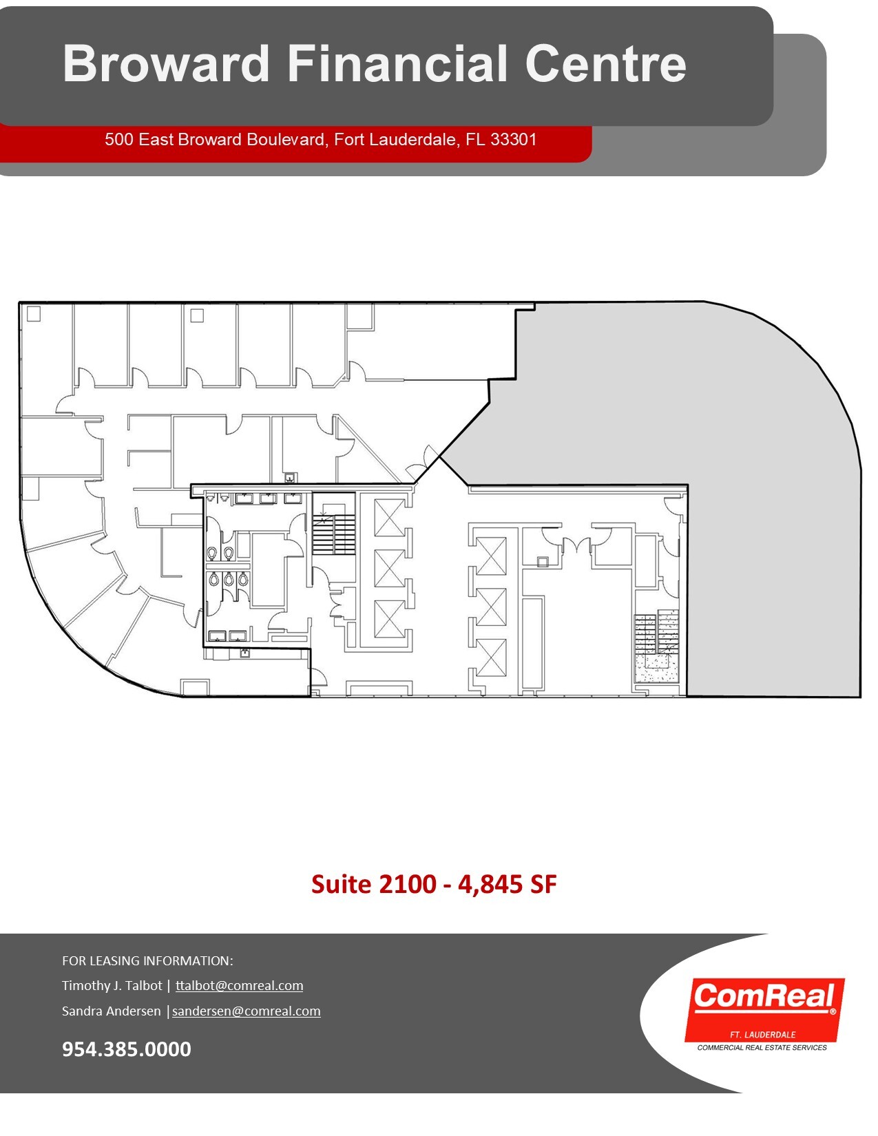 500 E Broward Blvd, Fort Lauderdale, FL en alquiler Plano de la planta- Imagen 1 de 1