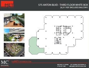 535-575 Anton Blvd, Costa Mesa, CA en alquiler Plano de la planta- Imagen 1 de 3