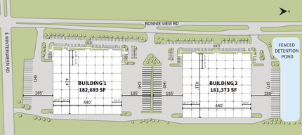 I-20 / I-45 Distribution Center, Building 2, Lancaster, TX en alquiler Plano del sitio- Imagen 2 de 2