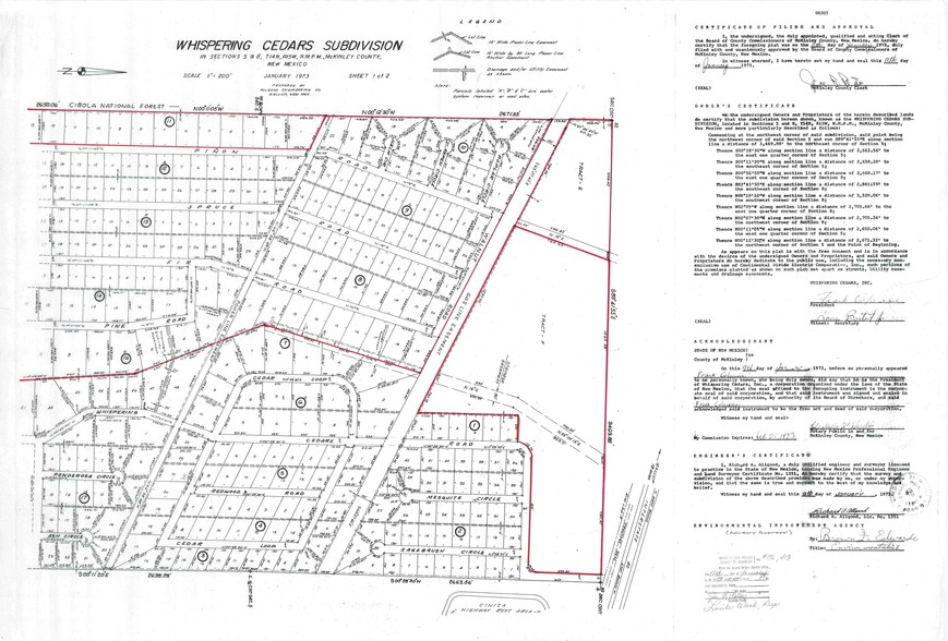 46 Whispering Cedars Rd, Jamestown, NM en venta - Plano del sitio - Imagen 2 de 4