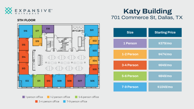 701 Commerce St, Dallas, TX en alquiler Plano de la planta- Imagen 1 de 6