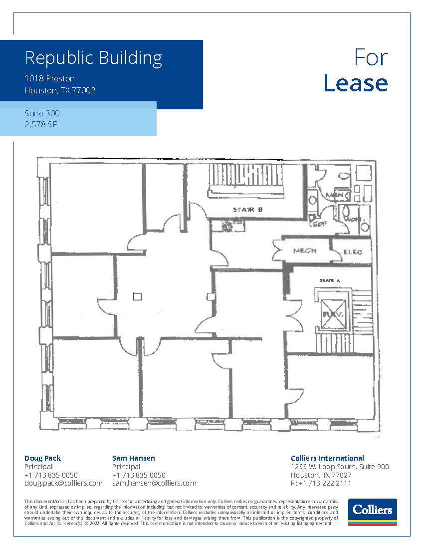 1018 Preston St, Houston, TX en alquiler Plano de la planta- Imagen 1 de 1