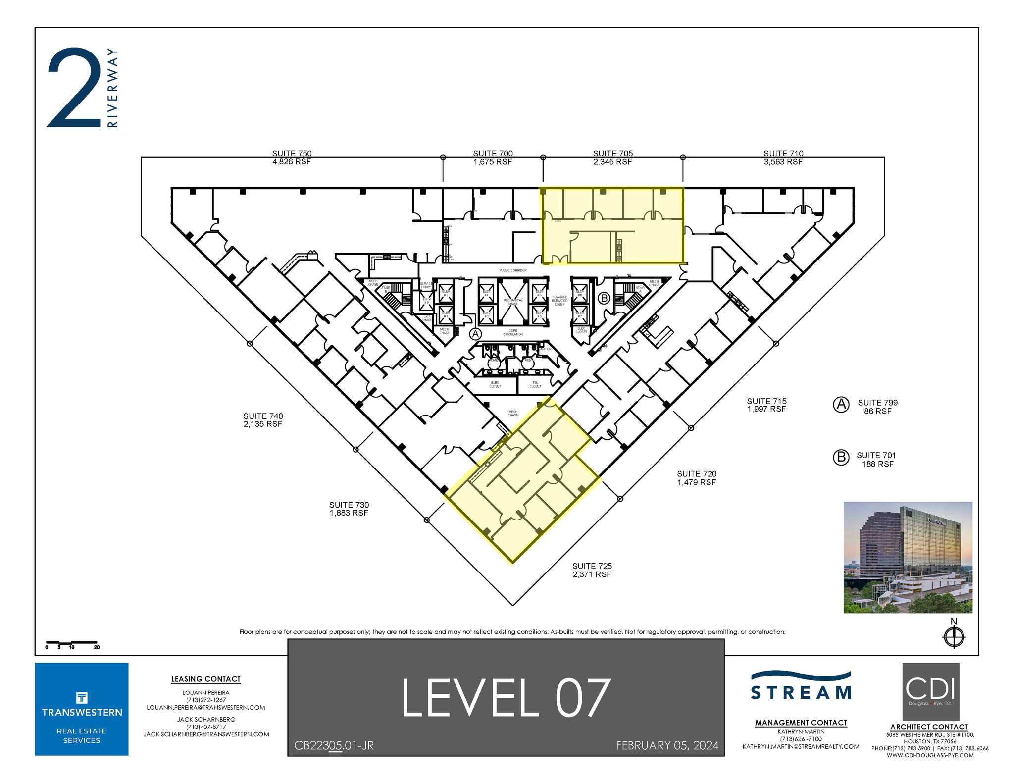 2 Riverway, Houston, TX en alquiler Plano de la planta- Imagen 1 de 1