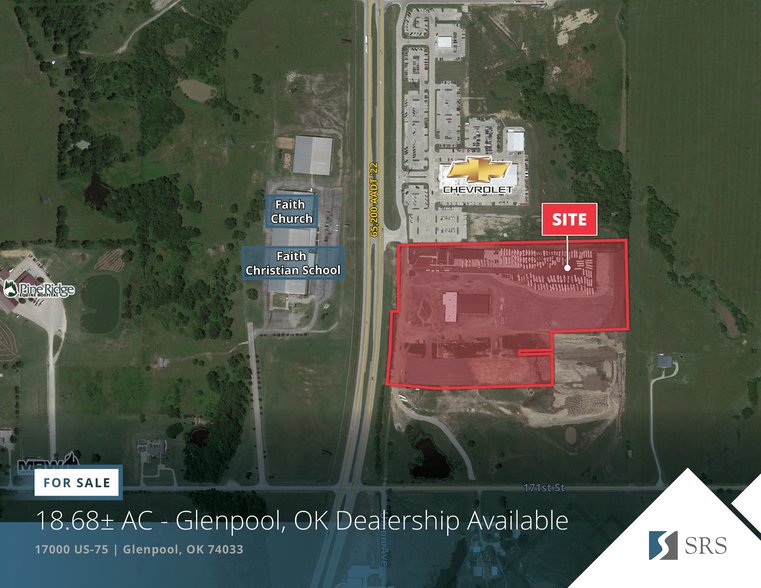 17000 S Highway 75, Glenpool, OK en venta - Vista aérea - Imagen 1 de 4