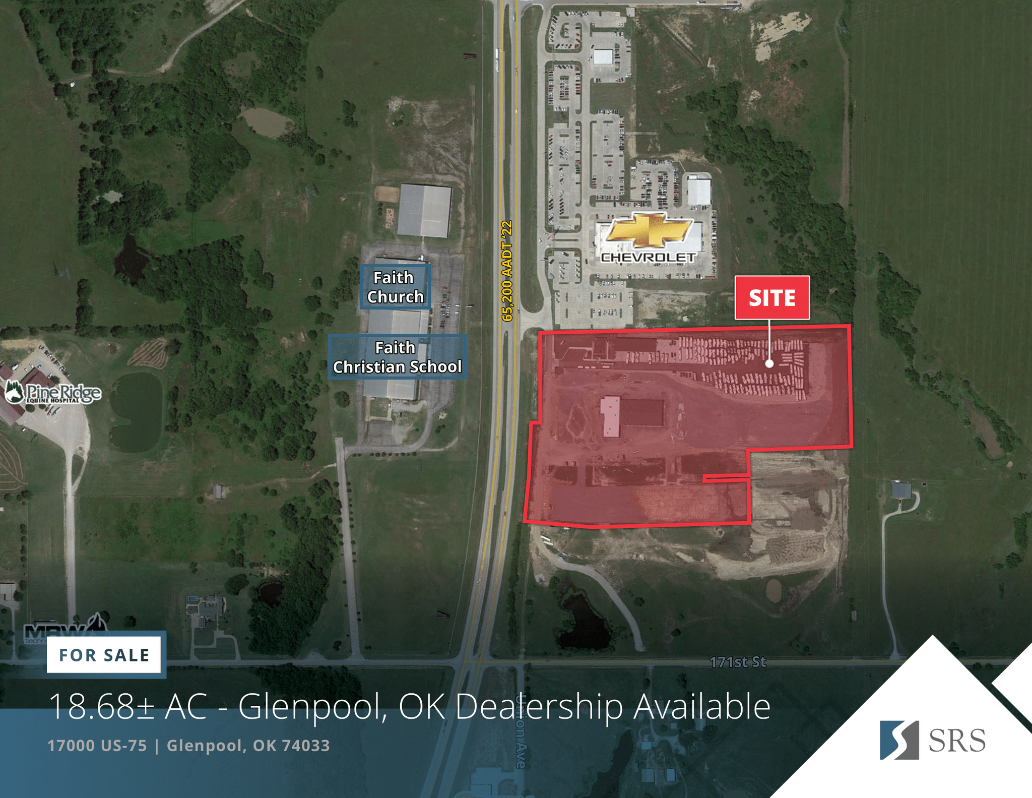 17000 S Highway 75, Glenpool, OK en venta Vista aérea- Imagen 1 de 5