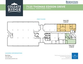 7125 Thomas Edison Dr, Columbia, MD en venta Plano de la planta- Imagen 1 de 2