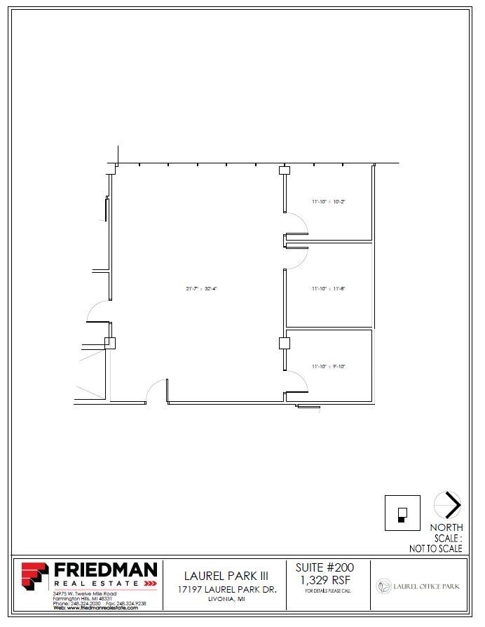 17197 N Laurel Park Dr, Livonia, MI en alquiler Plano de la planta- Imagen 1 de 2