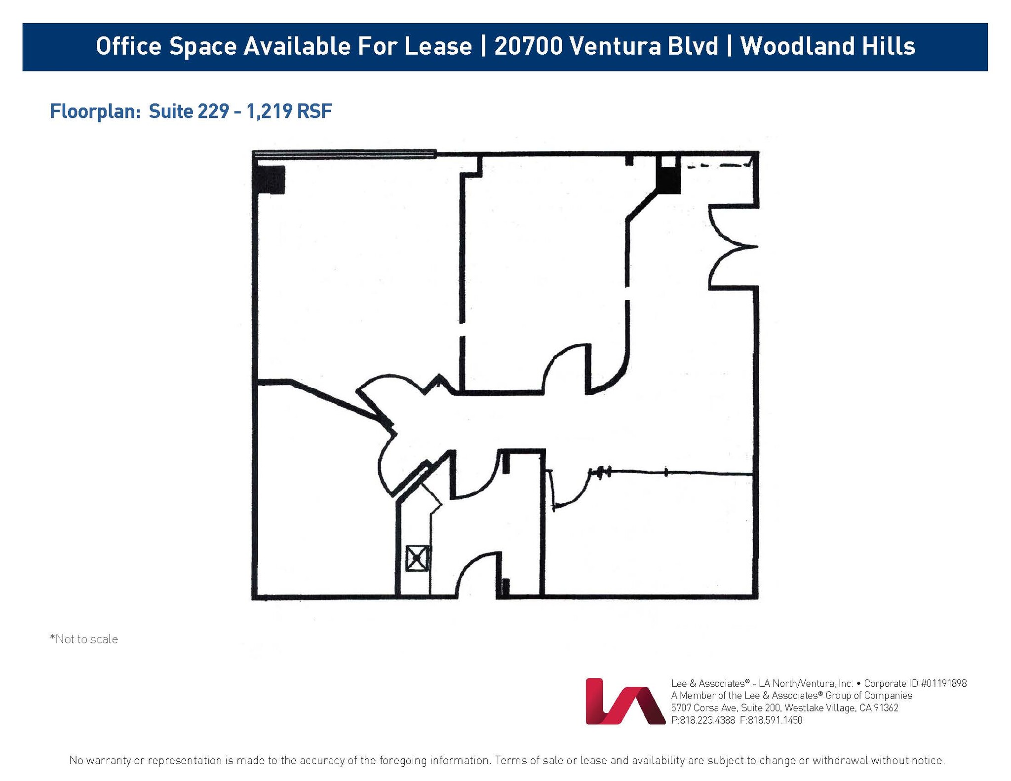 20700 Ventura Blvd, Woodland Hills, CA en alquiler Plano de la planta- Imagen 1 de 1