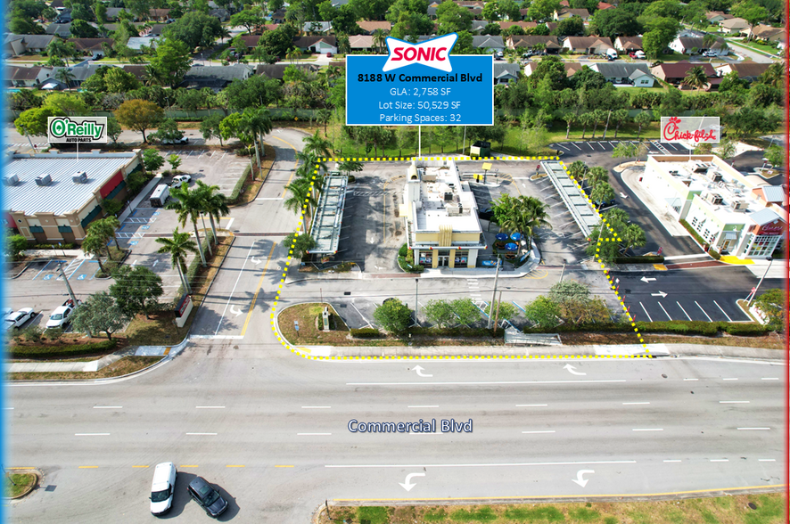 8188 W Commercial Blvd, Lauderhill, FL en venta - Vista aérea - Imagen 3 de 6