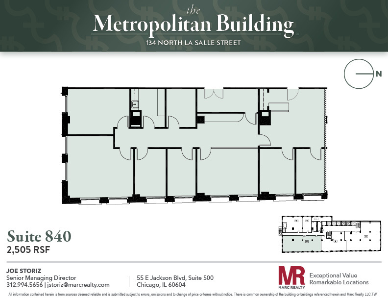 134 N LaSalle St, Chicago, IL en alquiler Plano de la planta- Imagen 1 de 6