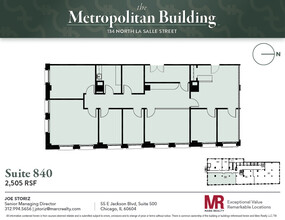 134 N LaSalle St, Chicago, IL en alquiler Plano de la planta- Imagen 1 de 6