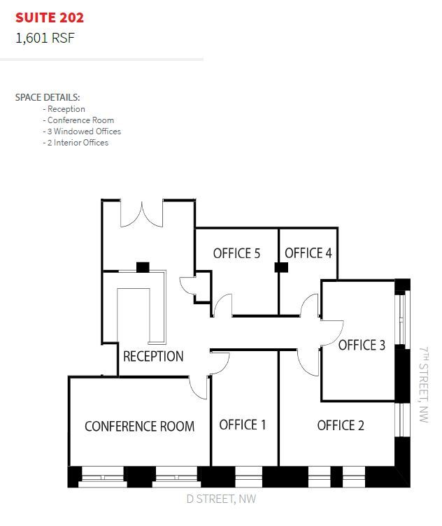 400 7th St NW, Washington, DC en alquiler Plano de la planta- Imagen 1 de 1