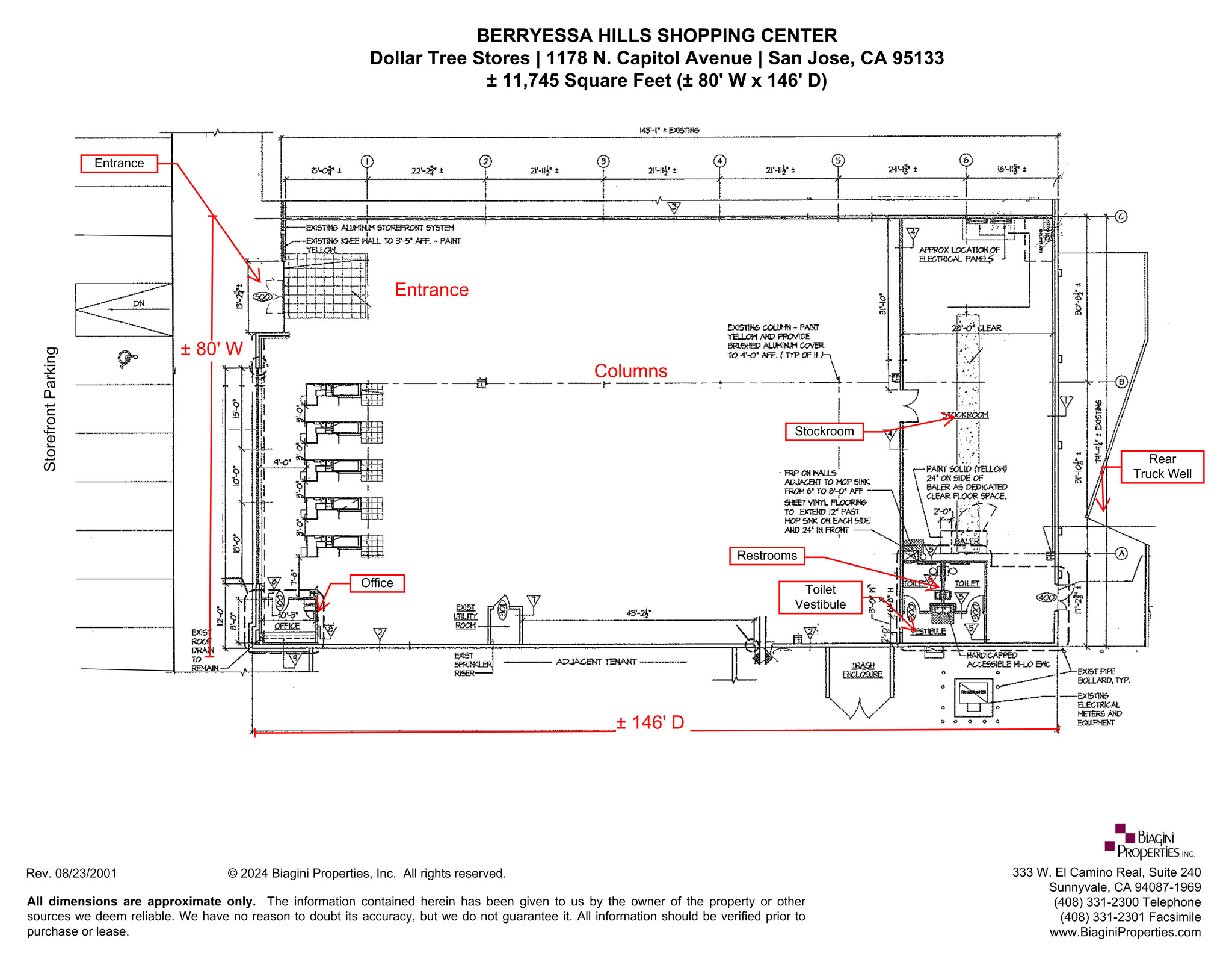 1142-1198 N Capitol Ave, San Jose, CA en alquiler Plano del sitio- Imagen 1 de 1