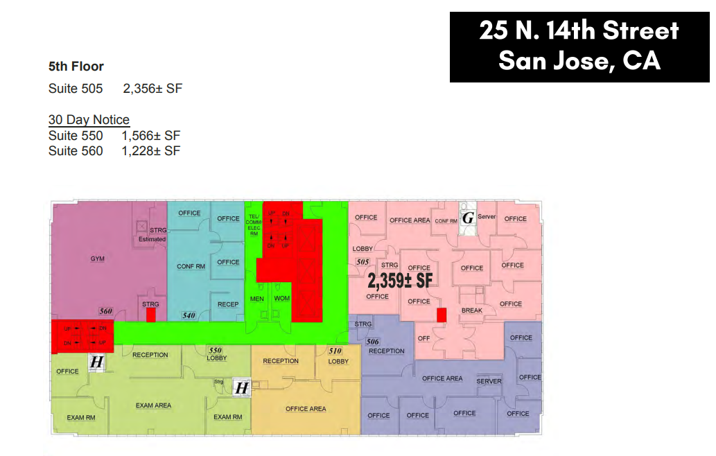 25 N 14th St, San Jose, CA en alquiler Plano de la planta- Imagen 1 de 1