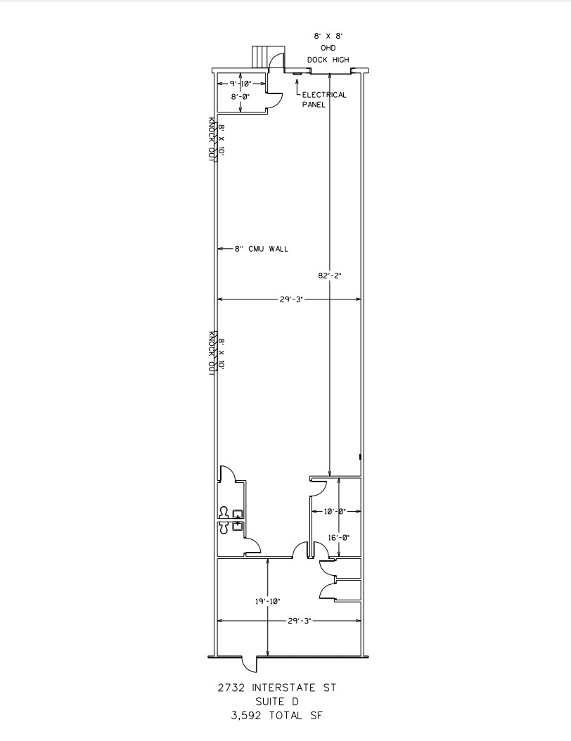 2748 Interstate St, Charlotte, NC en alquiler Plano de la planta- Imagen 1 de 1