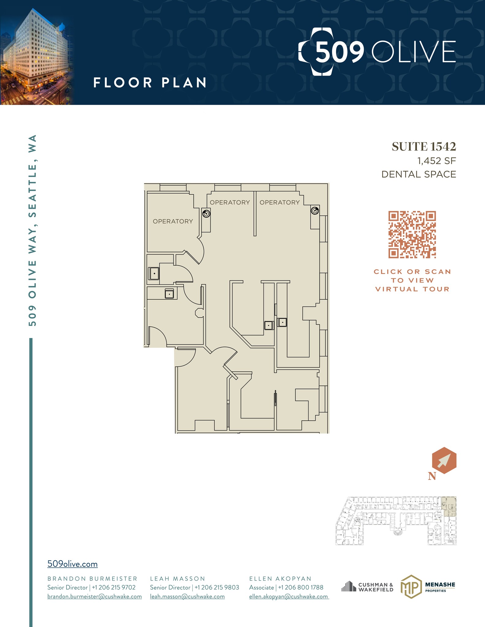 509 Olive Way, Seattle, WA en alquiler Plano de la planta- Imagen 1 de 1