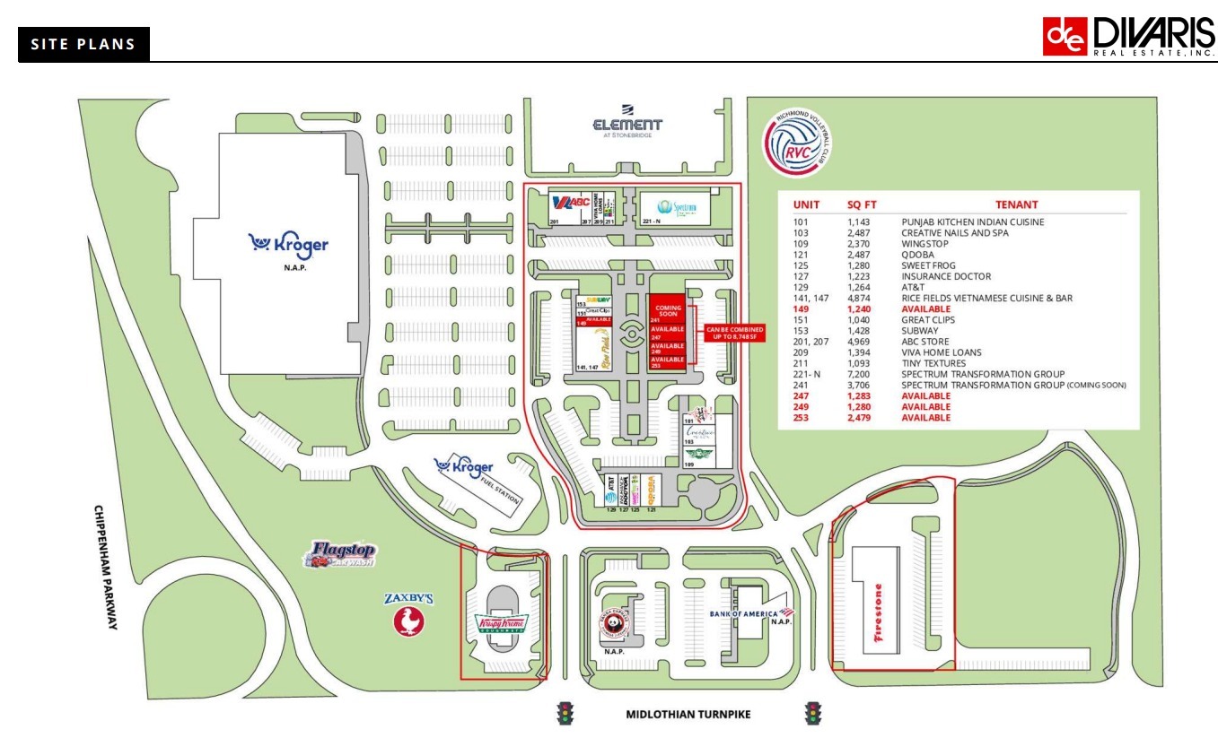 Midlothian Tpke, Chesterfield, VA en alquiler Plano del sitio- Imagen 1 de 1