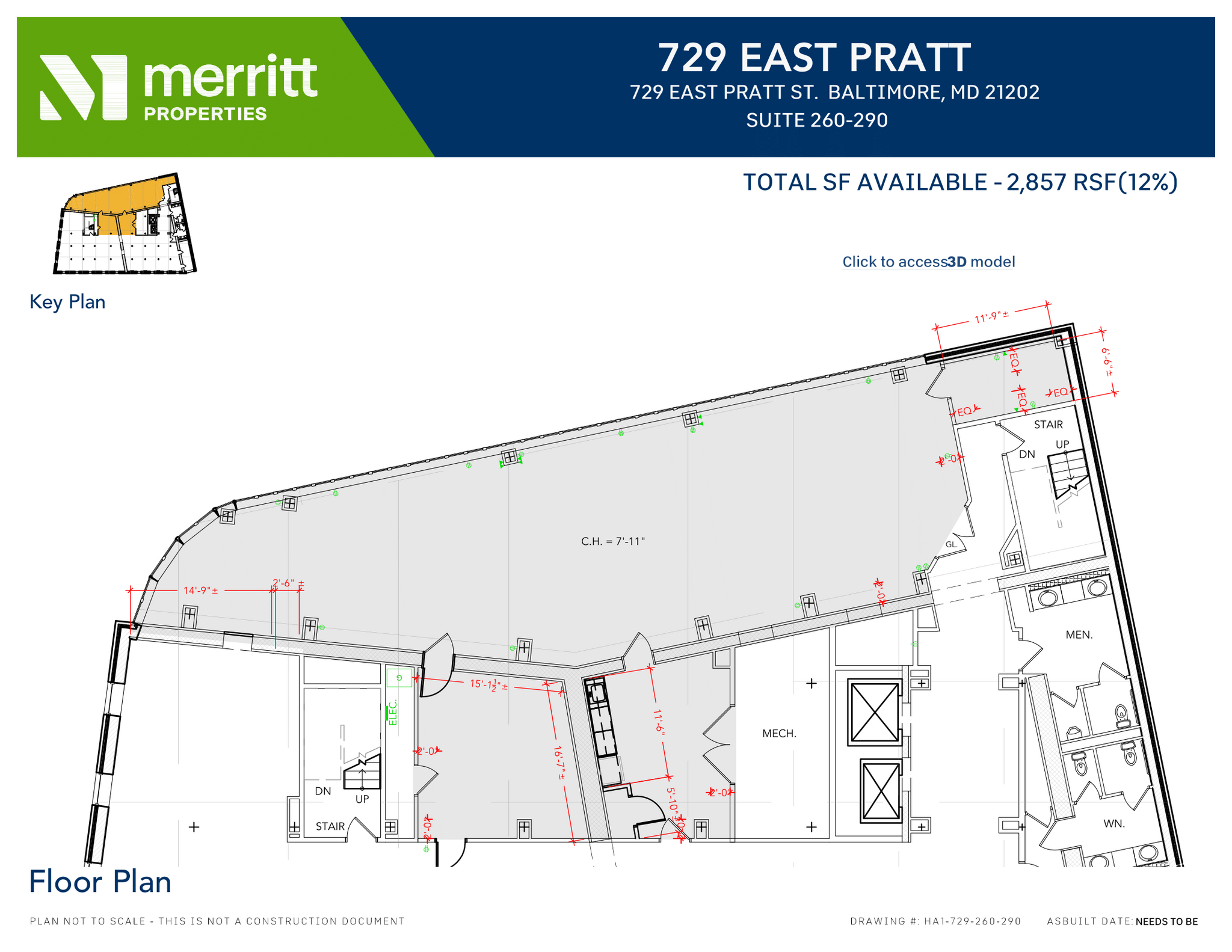 729 E Pratt St, Baltimore, MD en alquiler Plano de la planta- Imagen 1 de 1