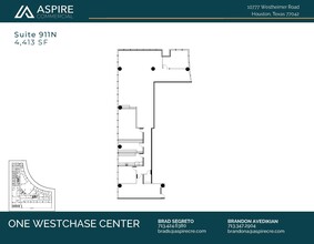 10777 Westheimer Rd, Houston, TX en alquiler Plano de la planta- Imagen 1 de 1