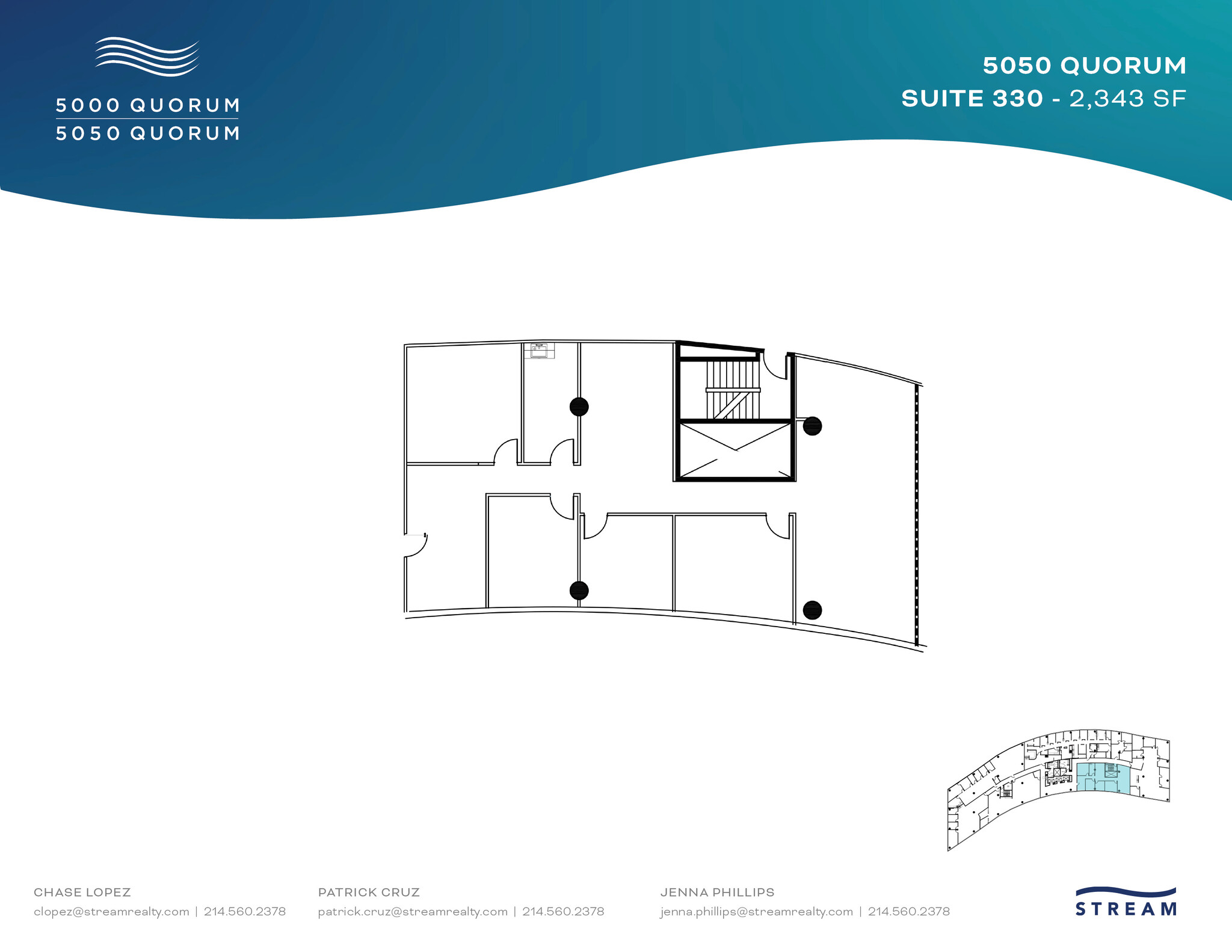 5050 Quorum Dr, Dallas, TX en alquiler Plano de la planta- Imagen 1 de 1