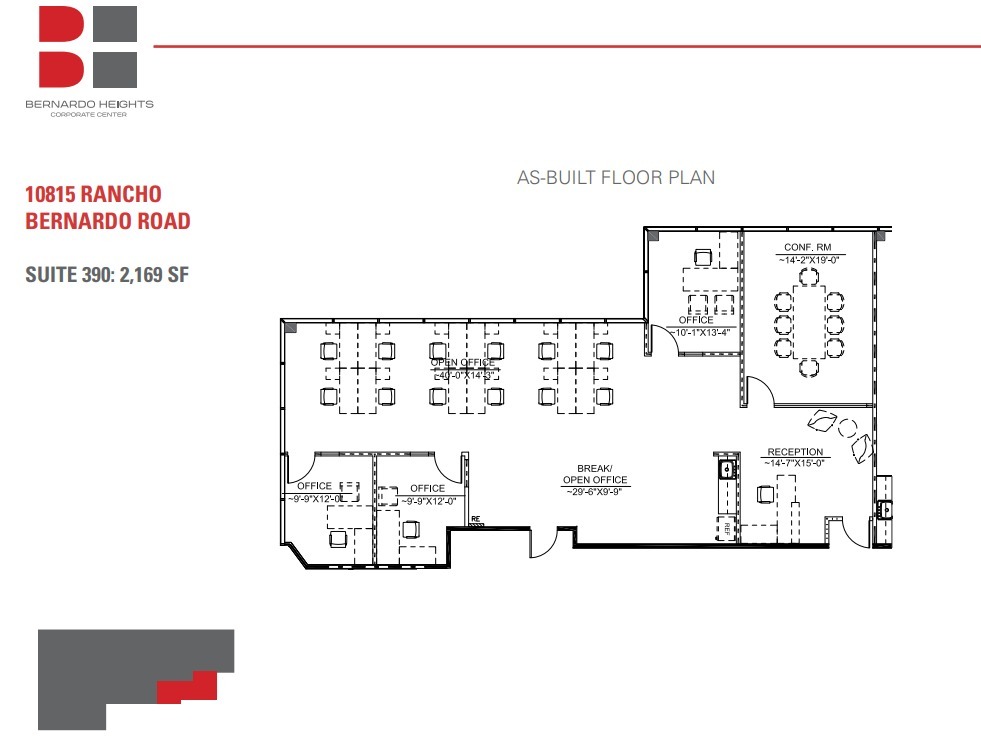 10815 Rancho Bernardo Rd, San Diego, CA en alquiler Plano de la planta- Imagen 1 de 1