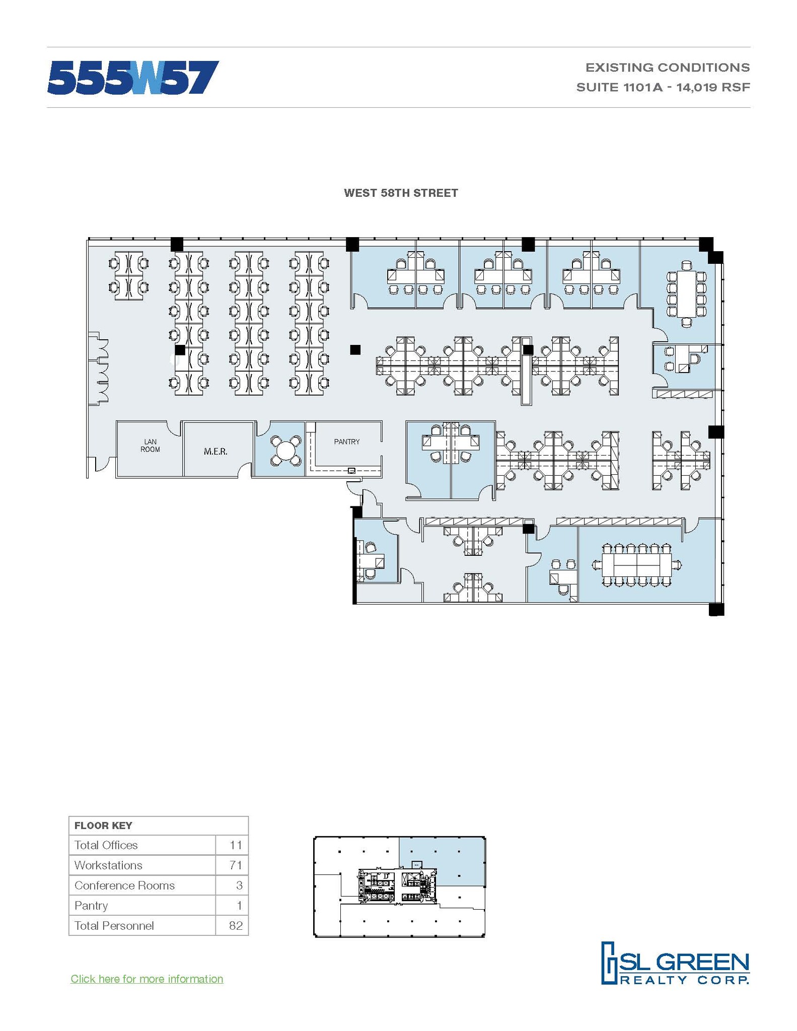 555 W 57th St, New York, NY en alquiler Plano de la planta- Imagen 1 de 1