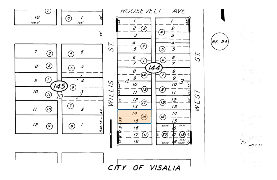 1004 N Willis St, Visalia, CA en venta - Plano de solar - Imagen 3 de 3