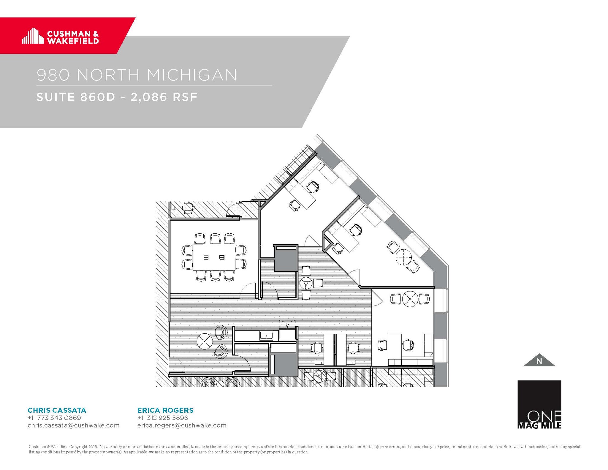 980 N Michigan Ave, Chicago, IL en alquiler Plano de la planta- Imagen 1 de 1