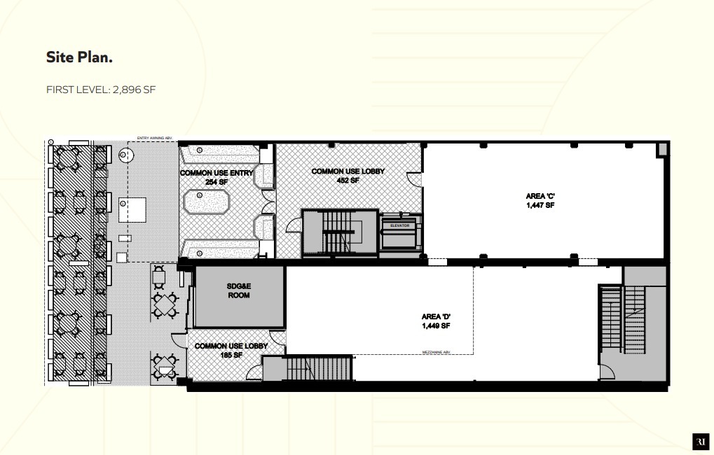 939 5th Ave, San Diego, CA en alquiler Plano de la planta- Imagen 1 de 1