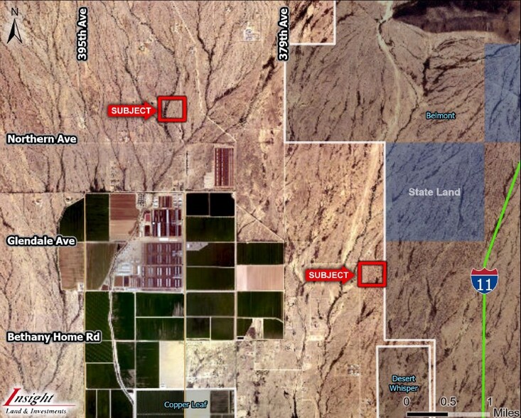 Approx. 387th Ave & Northern and Approx. 373rd Ave, Tonopah, AZ en venta - Vista aérea - Imagen 1 de 5