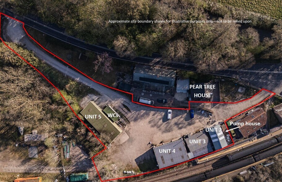 Eggesford Station Yard, Chulmleigh en venta - Vista aérea - Imagen 2 de 3
