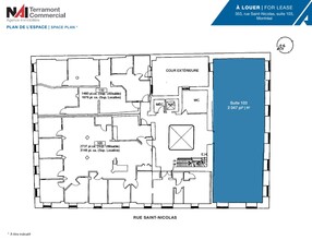 353 Rue Saint-Nicolas, Montréal, QC en alquiler Plano de la planta- Imagen 1 de 1