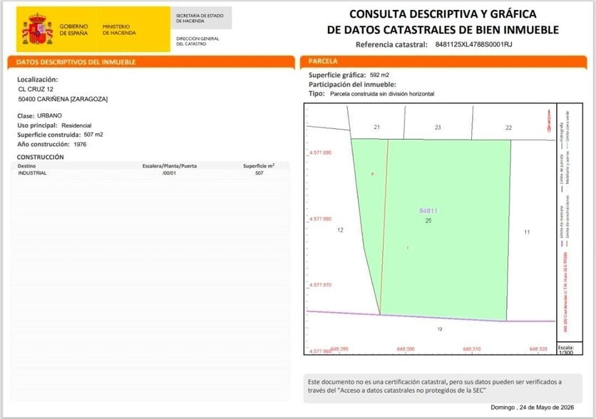 Terreno en Cariñena en venta - Plano del sitio - Imagen 3 de 3