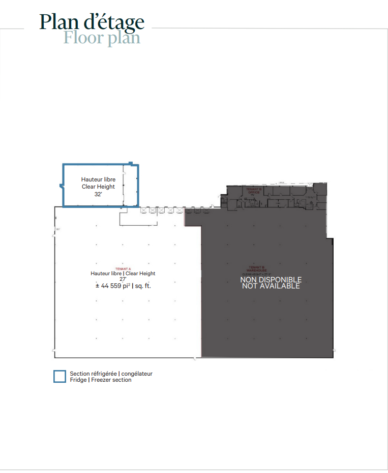 9050 De L'invention, Montréal, QC en alquiler Plano de la planta- Imagen 1 de 1