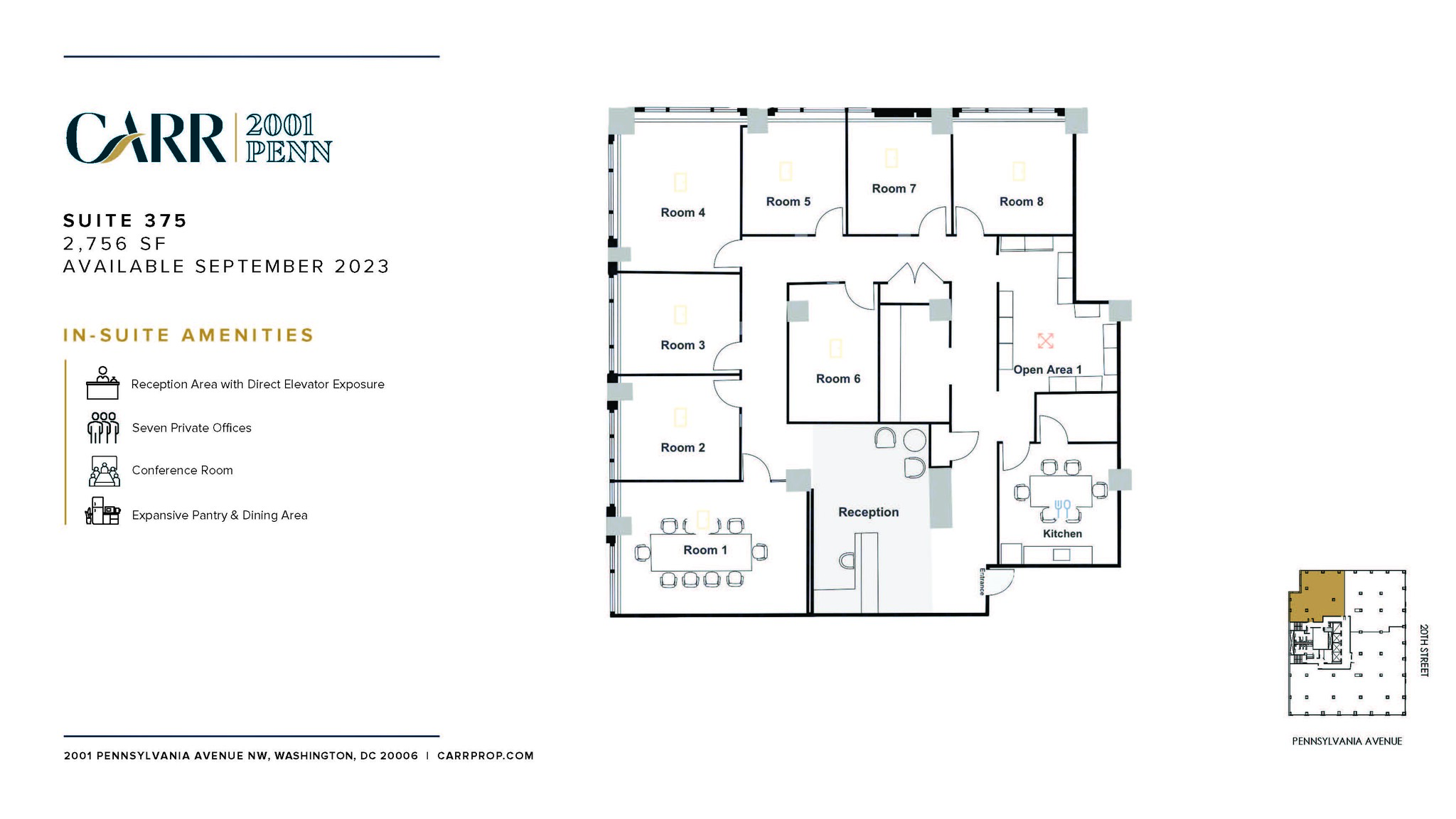 2001 Pennsylvania Ave NW, Washington, DC en alquiler Plano de la planta- Imagen 1 de 1