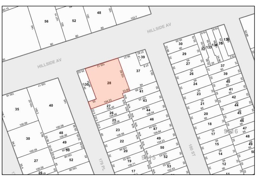 179-30-36 Hillside Ave, Jamaica, NY en alquiler - Plano de solar - Imagen 3 de 3