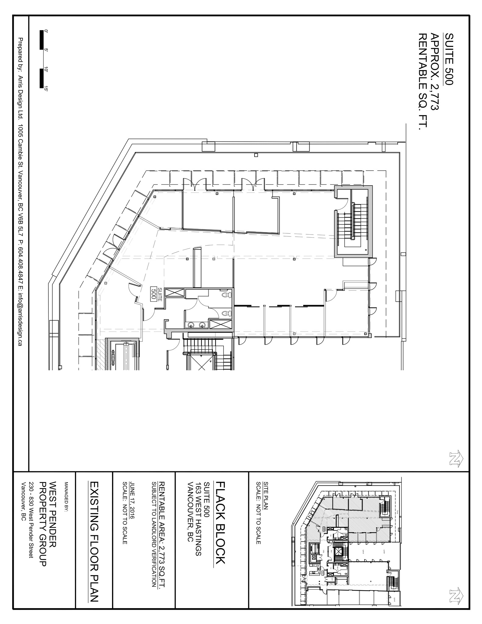 163 W Hastings St, Vancouver, BC en alquiler Plano del sitio- Imagen 1 de 1