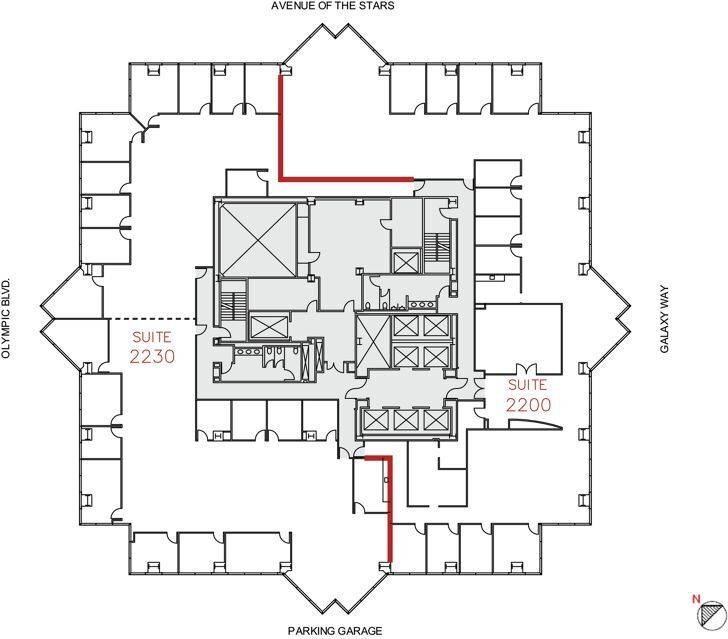 2121 Avenue of the Stars, Century City, CA en alquiler Plano de la planta- Imagen 1 de 1