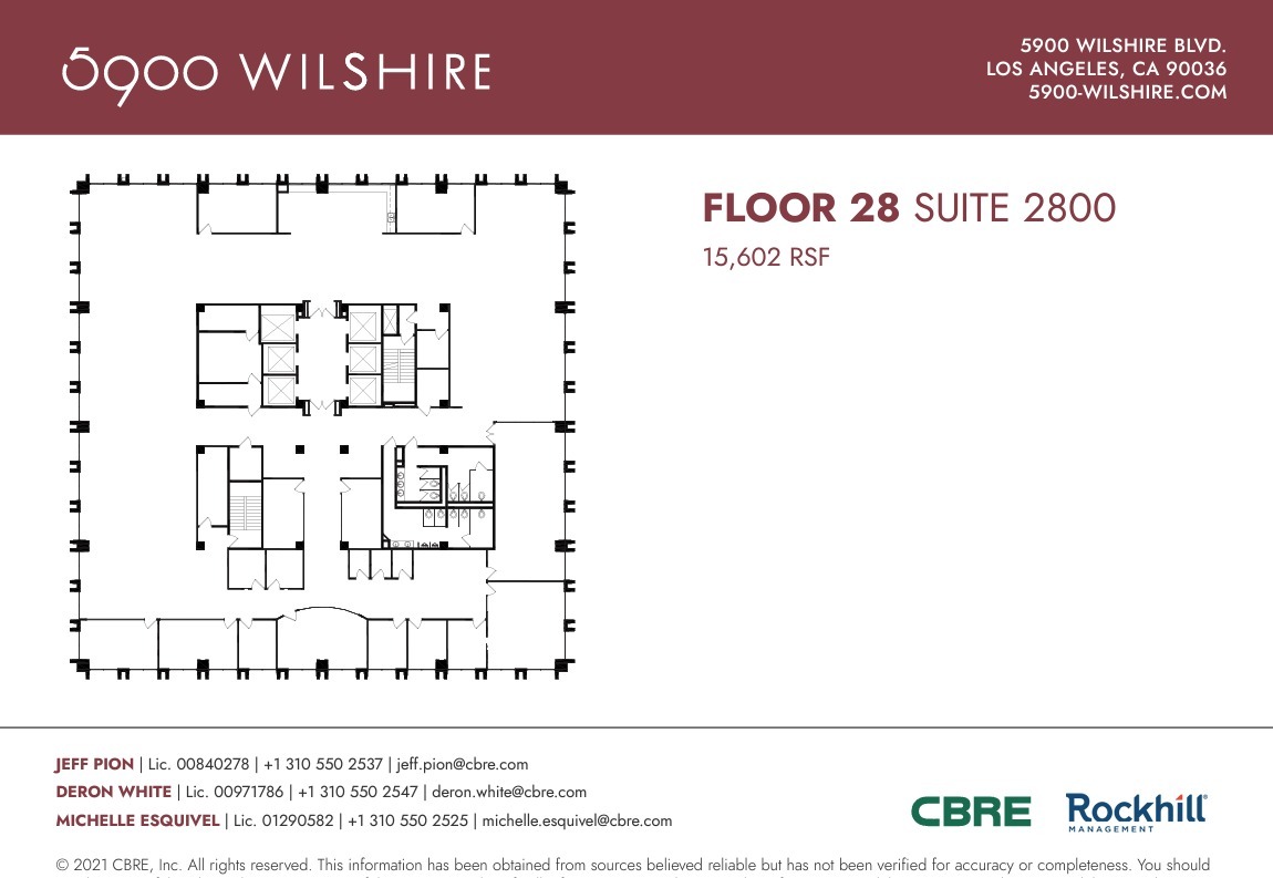 5900 Wilshire Blvd, Los Angeles, CA en alquiler Plano de la planta- Imagen 1 de 1