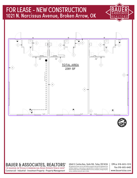 1021 N Narcissus Ave, Broken Arrow, OK en alquiler - Plano de la planta - Imagen 2 de 4