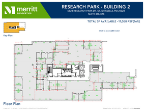 5521 Research Park Dr, Baltimore, MD en alquiler Plano de la planta- Imagen 1 de 1