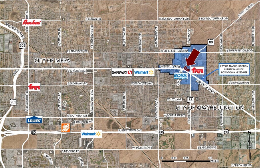 NWC Idaho Rd & Apache Trl, Apache Junction, AZ en alquiler - Vista aérea - Imagen 3 de 3