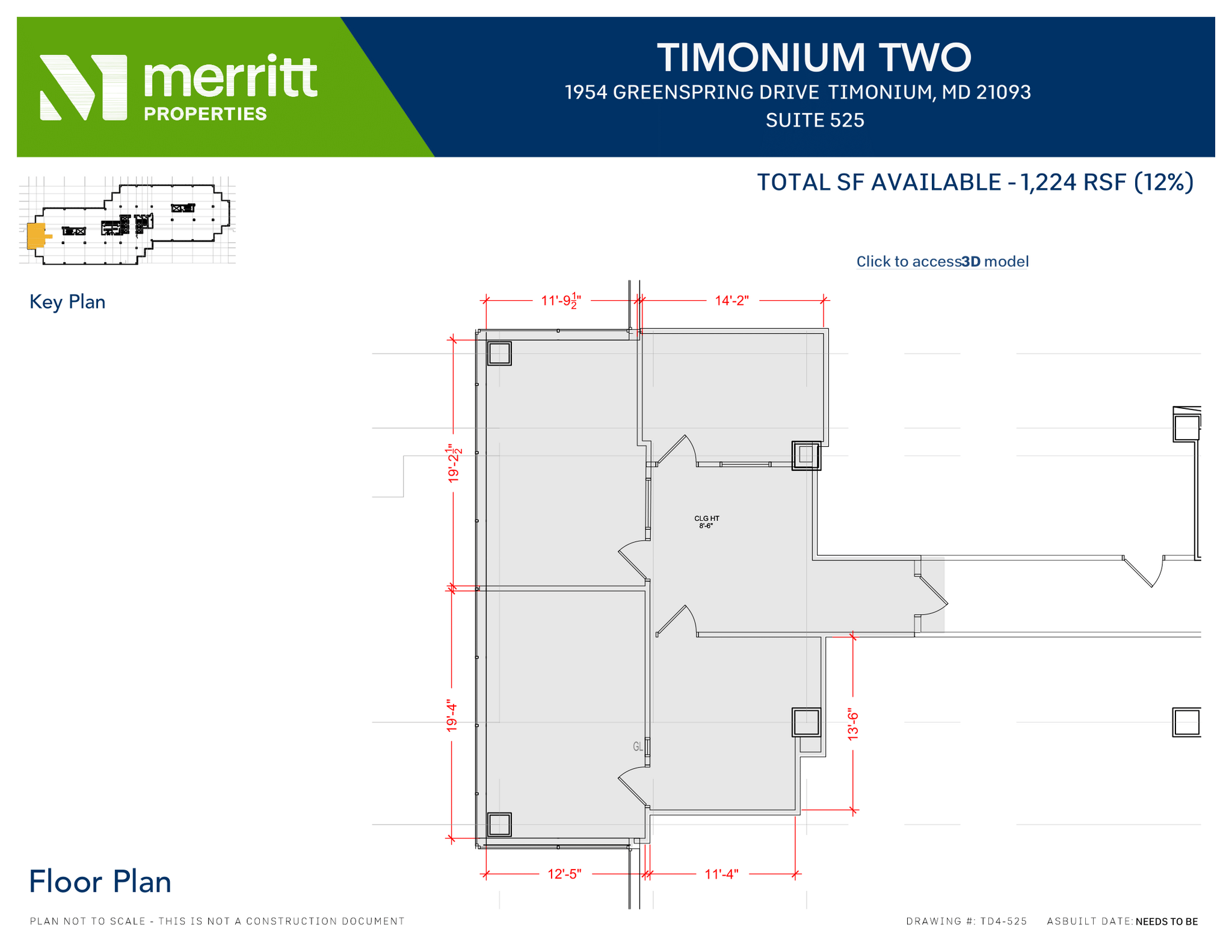 1966 Greenspring Dr, Timonium, MD en alquiler Plano de la planta- Imagen 1 de 1