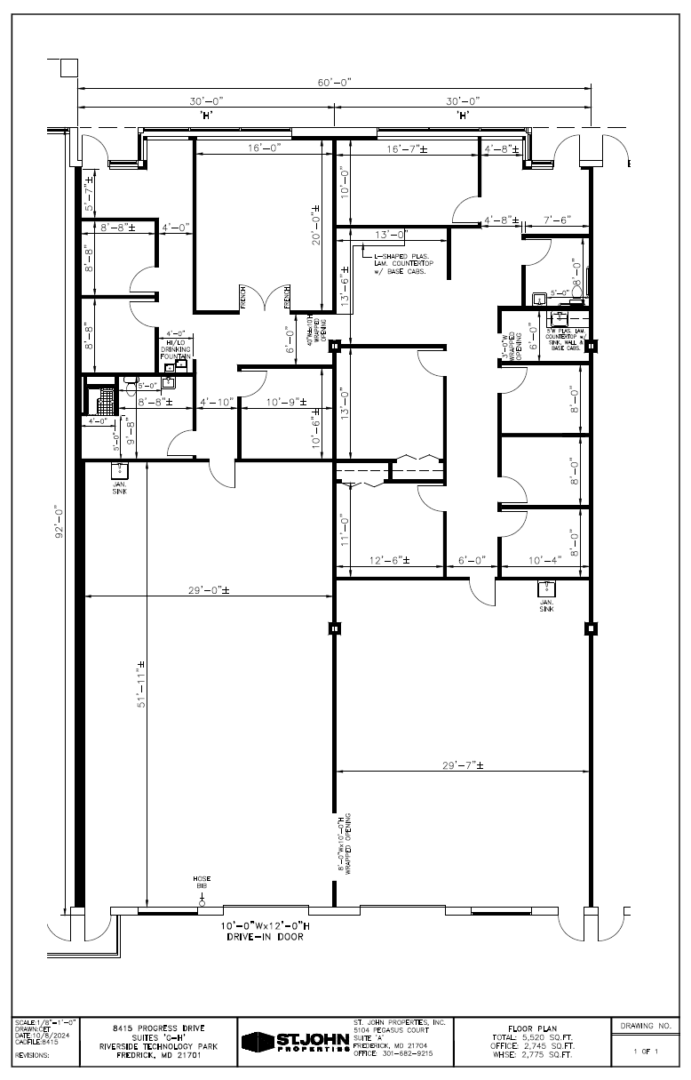 8435 Progress Dr, Frederick, MD en alquiler Plano de la planta- Imagen 1 de 1