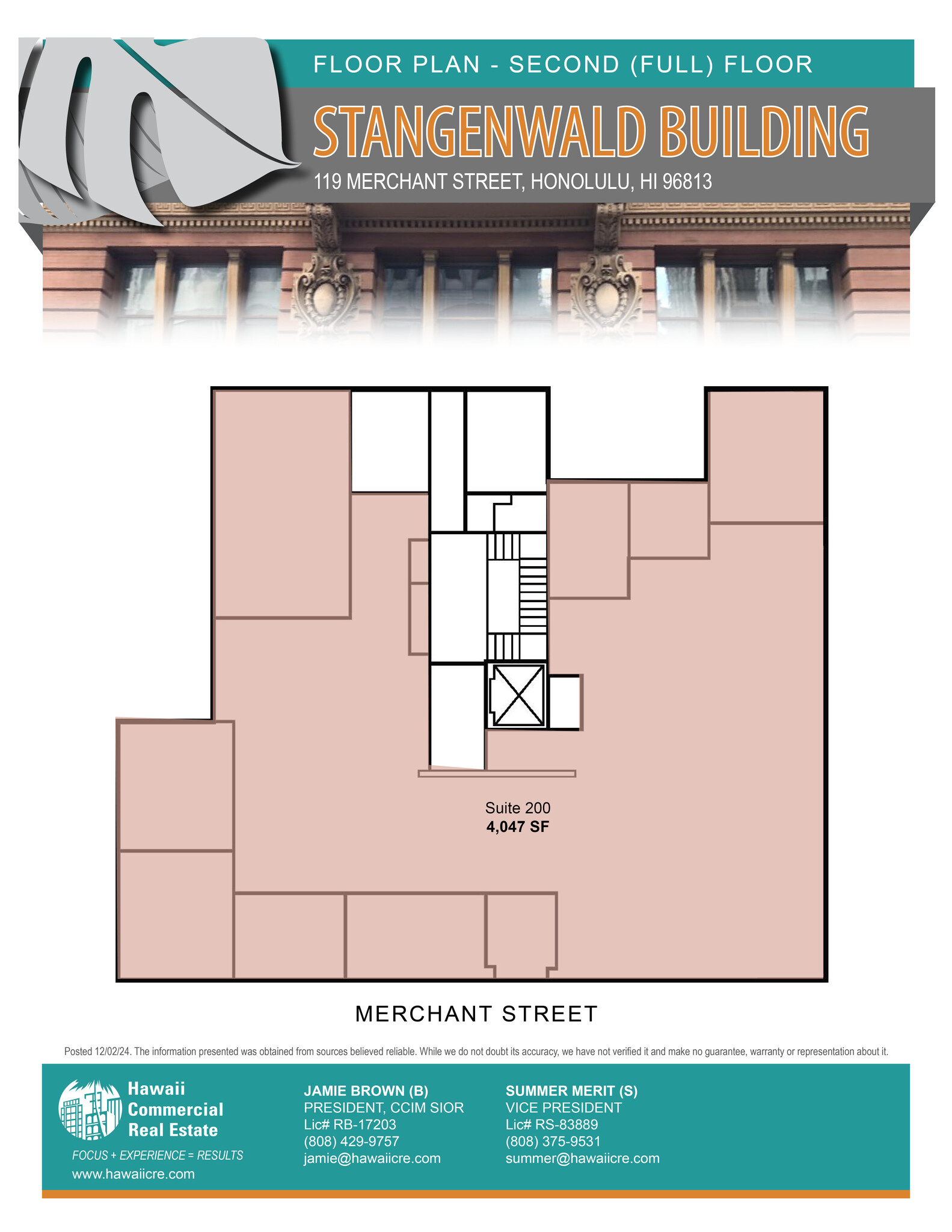 119 Merchant St, Honolulu, HI en alquiler Plano de la planta- Imagen 1 de 1