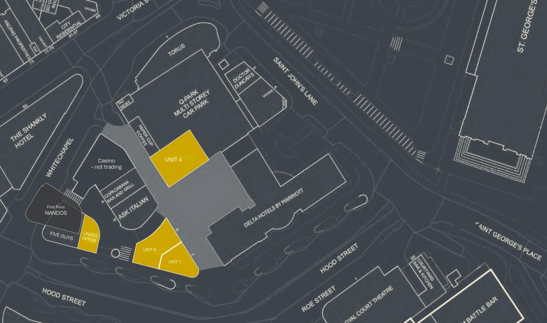 4 Queen Sq, Liverpool en alquiler Plano de solar- Imagen 1 de 1